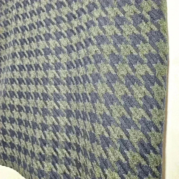 Tommy Hilfiger Navy Blue Grey Wool Blend Houndstooth Lined Skirt Size 12 - Picture 3 of 9